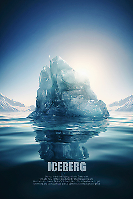 PSD 편집이미지 바다 겨울 사람없음 얼음 남극 북극 빙산 이미지편집 자연요소 계절 극지방 파일형식