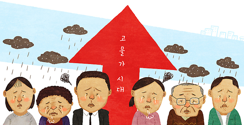 PSD 여자 노년 남자 화살표 일러스트 여러명 상반신 청년 성인 경제 고통 시세 직장인 비 좌절 한숨 울음 사회이슈 눈물 먹구름 상승 비구름 서민 경제불황 힘듦 인플레이션 고금리 국내일러스트 자연요소 직업 감정 다수 컨셉 날씨 표정 사람 금융 불황 국민 금리 파일형식 구름_자연