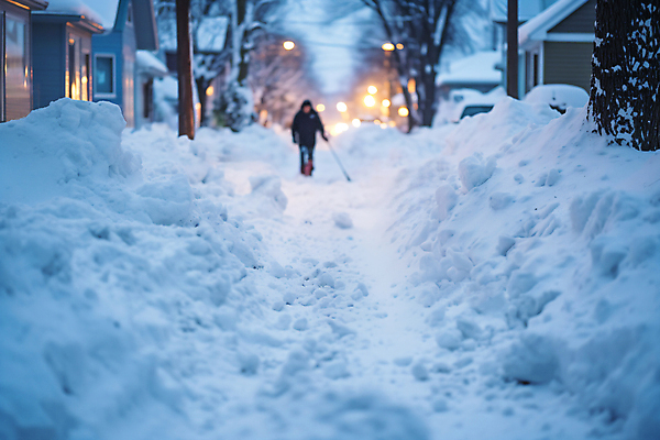 JPG 전신 편집이미지 남자 길 겨울 거리 주택 한명 성인 걷기 눈 디지털합성 쌓인눈 제설 폭설 성인남자한명만 눈덮임 편집실사 AI인물포토 AI콘텐츠 자연요소 1 계절 컨셉 모션 날씨 눈_날씨 사람 건물 자연재해 CG 남자한명만 성인남자만 파일형식 AI포토