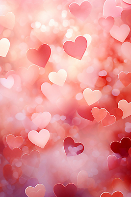 JPG 편집이미지 분홍색 백그라운드 사랑 사람없음 귀여움 하트 하트백그라운드 블러효과 이미지편집 편집실사 AI컴퓨터그래픽 AI콘텐츠 모양 감정 컬러 컨셉 CG 블러 파일형식 효과