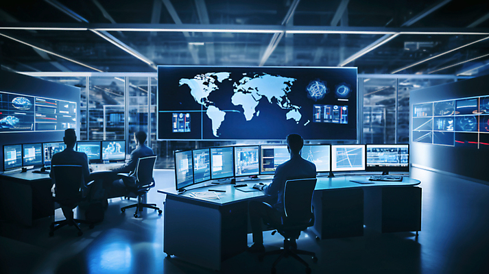 JPG 전신 편집이미지 여자 남자 실루엣 정보기술 성인 세명 컴퓨터 사무실 디지털 스크린 자료 타이핑 업무 센터 연구원 클라우드서비스 성인만 편집실사 AI포토 AI콘텐츠 직업 비즈니스 기술 촬영기법 사람 전자제품 작업 CG 서비스 파일형식