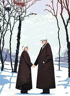 전신 PSD 나무 여자 할아버지 노년 남자 할머니 겨울 데이트 일러스트 산 사랑 서기 두명 마주보기 설원 손잡기 노부부 눈 숲 주머니손 감성 노인만 겨울풍경 국내일러스트 자연요소 식물 부부 계절 감정 컨셉 모션 날씨 눈_날씨 사람 풍경 성인 성인만 파일형식