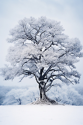 JPG 나무 편집이미지 겨울 풍경 사람없음 설원 눈 겨울풍경 편집실사 AI포토 AI콘텐츠 자연요소 식물 계절 날씨 눈_날씨 CG 파일형식