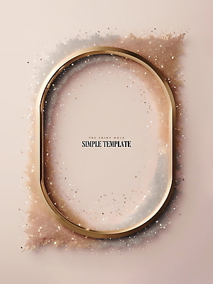 PSD 편집이미지 프레임 사람없음 반짝임 갈색 금속 금색 디지털합성 심플 광택 타원형 편집소스 이미지편집 컬러 모션 재질 원형 파일형식