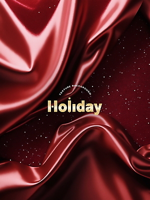 PSD 편집이미지 백그라운드 크리스마스 사람없음 빨간색 주름 실크 천 디지털합성 질감 홀리데이 편집소스 이미지편집 기념일 컬러 휴가 직물 파일형식