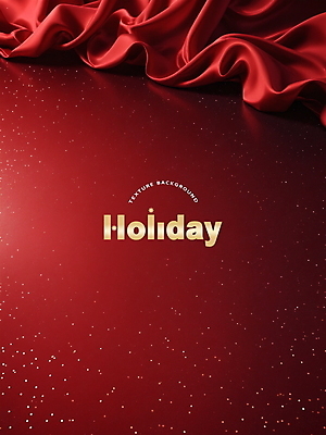 PSD 편집이미지 백그라운드 크리스마스 사람없음 빨간색 주름 실크 천 디지털합성 질감 홀리데이 편집소스 이미지편집 기념일 컬러 휴가 직물 파일형식