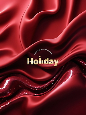 PSD 편집이미지 백그라운드 크리스마스 사람없음 빨간색 주름 실크 천 디지털합성 질감 홀리데이 편집소스 이미지편집 기념일 컬러 휴가 직물 파일형식