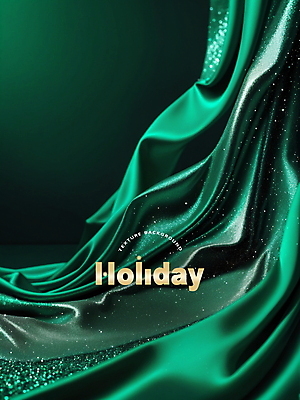 PSD 편집이미지 백그라운드 크리스마스 사람없음 초록색 주름 실크 천 디지털합성 질감 홀리데이 편집소스 이미지편집 기념일 컬러 휴가 직물 파일형식