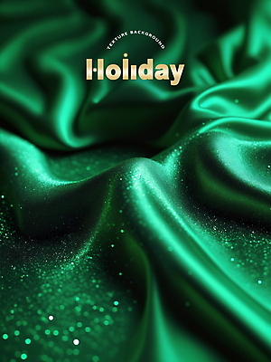 PSD 편집이미지 백그라운드 크리스마스 사람없음 초록색 주름 실크 천 디지털합성 질감 홀리데이 편집소스 이미지편집 기념일 컬러 휴가 직물 파일형식