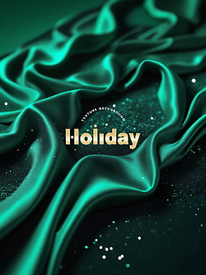 PSD 편집이미지 백그라운드 크리스마스 사람없음 초록색 주름 실크 천 디지털합성 질감 홀리데이 편집소스 이미지편집 기념일 컬러 휴가 직물 파일형식