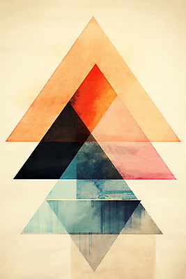 JPG 백그라운드 일러스트 추상 사람없음 빈티지 삼각형 겹침 국내일러스트 AI일러스트 AI콘텐츠 도형 컨셉 무늬 파일형식