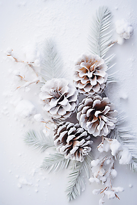 JPG 편집이미지 백그라운드 겨울 사람없음 눈 소나무 디지털합성 솔방울 편집실사 AI포토 AI콘텐츠 자연요소 나무 계절 날씨 CG 파일형식