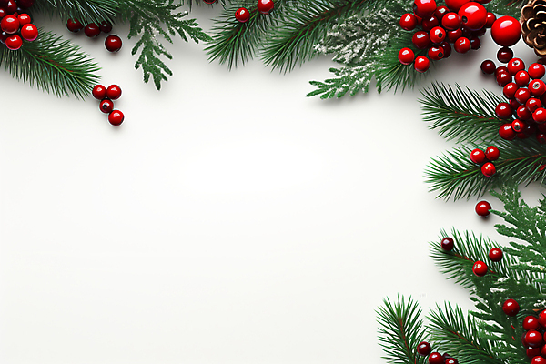 JPG 편집이미지 열매 크리스마스 겨울 프레임 사람없음 디지털합성 솔잎 카피스페이스 편집실사 AI포토 AI콘텐츠 식물 계절 기념일 잎 공백 CG 파일형식