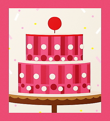 JPG 분홍색 크리스마스 겨울 일러스트 사람없음 케이크 오브젝트 엽서 홀리데이 키치 국내일러스트 AI일러스트 AI콘텐츠 계절 기념일 컬러 컨셉 휴가 디저트 편지 파일형식