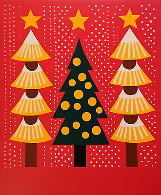 JPG 나무 겨울 일러스트 사람없음 빨간색 크리스마스트리 오브젝트 엽서 홀리데이 키치 국내일러스트 AI일러스트 AI콘텐츠 식물 계절 컬러 컨셉 크리스마스 휴가 편지 파일형식