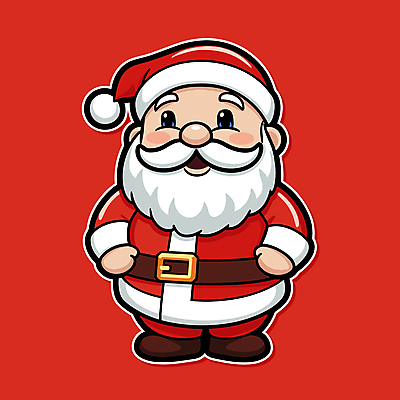 전신 노년 남자 스티커 일러스트 한명 서기 장식 빨간색 산타클로스 오브젝트 크리스마스캐릭터 노인남자한명만 일러캐릭터 AI파일 캐릭터 1 컬러 크리스마스 모션 사람 성인 남자한명만 노인남자만 파일형식 벡터