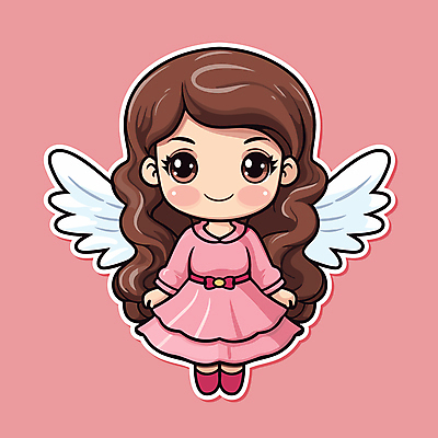 전신 여자 어린이 분홍색 스티커 크리스마스 일러스트 요정 한명 소녀 장식 오브젝트 크리스마스캐릭터 천사날개 소녀한명만 일러캐릭터 AI파일 캐릭터 1 기념일 컬러 날개 천사 사람 여자한명만 소녀만 파일형식 벡터