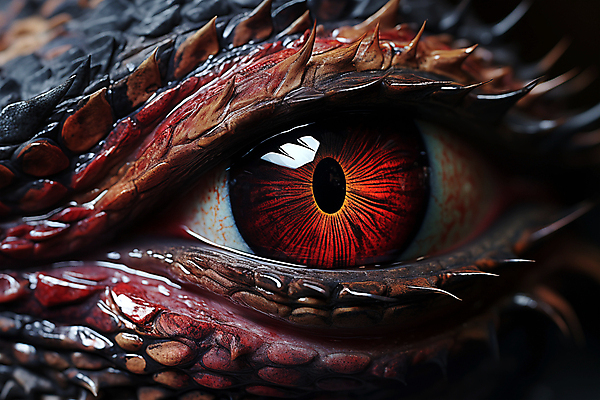 JPG 편집이미지 파충류 사람없음 빨간색 유행 용 눈동자 비늘 드래곤 안구 2024년 이미지편집 편집실사 AI포토 AI콘텐츠 동물 컬러 신체부위 눈_신체부위 연도 CG 파일형식