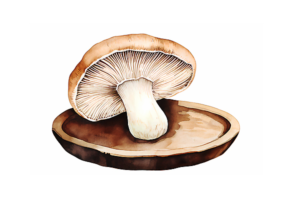 JPG 일러스트 자연 수채화 사람없음 버섯 손그림 국내일러스트 AI일러스트 AI콘텐츠 생태계 파일형식