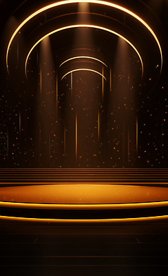 JPG 편집이미지 백그라운드 사람없음 공간 금색 무대 단상 시상 시상식 포디움 편집실사 AI포토 AI콘텐츠 컬러 CG 파일형식