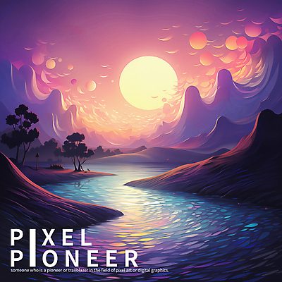 PSD 편집이미지 백그라운드 추상 산 사람없음 강 컬러풀 태양 일몰 원형 디지털합성 그라데이션 픽셀 편집소스 이미지편집 자연요소 도형 컬러 무늬 노을 파일형식