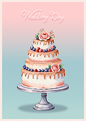 열매 꽃 결혼 잎 일러스트 사람없음 장식 웨딩케이크 베리 2단케이크 케이크스탠드 국내일러스트 AI파일 식물 과일 이벤트 케이크 받침대 파일형식 벡터