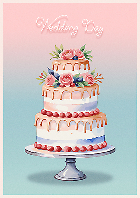 열매 꽃 결혼 잎 일러스트 사람없음 장식 웨딩케이크 블루베리 3단케이크 케이크스탠드 국내일러스트 AI파일 식물 과일 이벤트 케이크 받침대 파일형식 벡터