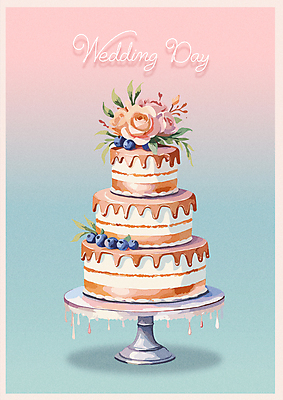 열매 꽃 결혼 잎 일러스트 사람없음 장식 웨딩케이크 블루베리 3단케이크 케이크스탠드 국내일러스트 AI파일 식물 과일 이벤트 케이크 받침대 파일형식 벡터