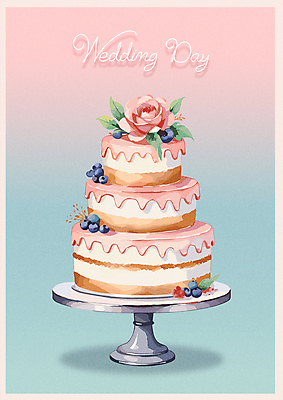 열매 꽃 결혼 잎 일러스트 사람없음 장식 웨딩케이크 블루베리 3단케이크 케이크스탠드 국내일러스트 AI파일 식물 과일 이벤트 케이크 받침대 파일형식 벡터