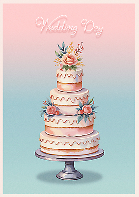 열매 꽃 결혼 잎 일러스트 사람없음 장식 웨딩케이크 3단케이크 케이크스탠드 국내일러스트 AI파일 식물 이벤트 케이크 받침대 파일형식 벡터