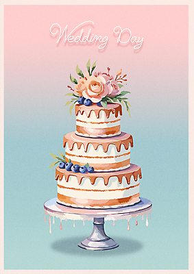 열매 꽃 결혼 잎 일러스트 사람없음 장식 웨딩케이크 블루베리 3단케이크 케이크스탠드 국내일러스트 AI파일 식물 과일 이벤트 케이크 받침대 파일형식 벡터