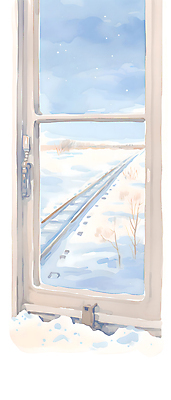 JPG 구름 백그라운드 설경 겨울 일러스트 하늘 수채화 풍경 사람없음 설원 기찻길 추위 눈 번짐 창틀 겨울풍경 눈덮임 국내일러스트 AI일러스트 AI콘텐츠 자연요소 계절 컨셉 창문 날씨 눈_날씨 파일형식 효과