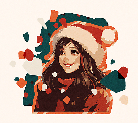 PSD 여자 스티커 크리스마스 일러스트 산타모자 산타옷 한명 미소 상반신 성인 빨간색 산타클로스 빈티지 성인여자한명만 키치 국내일러스트 모자_잡화 1 옷 기념일 컬러 컨셉 표정 사람 여자한명만 성인여자만 파일형식