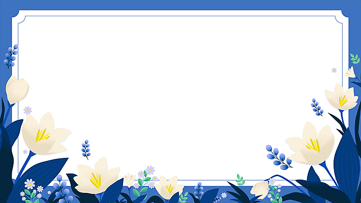 꽃 백그라운드 겨울 프레임 사람없음 파란색 꽃프레임 모션그래픽 MP4 MOV 식물 계절 컬러 동영상 파일형식