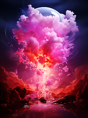 JPG 편집이미지 포스터 추상 잉크 사람없음 반사 바위 물방울 액체 디지털합성 번짐 부드러움 편집소스 편집실사 AI컴퓨터그래픽 AI콘텐츠 무늬 돌_바위 감각 CG 파일형식 효과