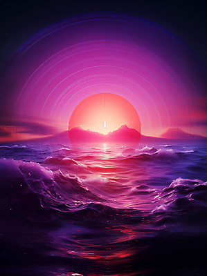 JPG 편집이미지 포스터 바다 추상 사람없음 보라색 액체 디지털합성 부드러움 편집소스 윤슬 편집실사 AI컴퓨터그래픽 AI콘텐츠 물결 컬러 무늬 감각 CG 파일형식