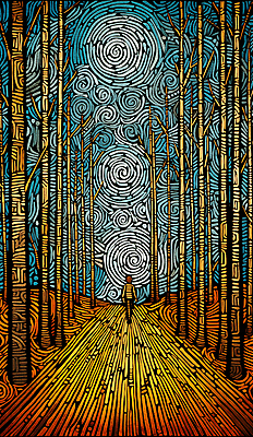 JPG 전신 나무 편집이미지 길 한명 풍경 성인 뒷모습 걷기 빈티지 숲 디지털합성 판화 성인한명만 편집소스 편집실사 식물 1 뷰포인트 컨셉 모션 미술 사람 CG 성인만 파일형식