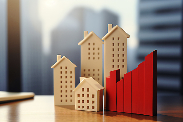 JPG 편집이미지 부동산 그래프 주택 사람없음 경제 사회이슈 디지털합성 건축모형 집값 불황 경제불황 집값상승 집값인상 지표 편집실사 AI포토 AI콘텐츠 컨셉 건물 모형 재산 CG 상승 파일형식