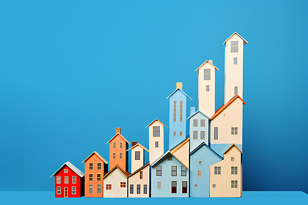 JPG 편집이미지 하늘색 부동산 그래프 주택 사람없음 경제 사회이슈 디지털합성 상승 건축모형 집값 불황 경제불황 집값상승 집값인상 지표 이미지편집 편집실사 AI포토 AI콘텐츠 컨셉 건물 파란색 모형 재산 CG 파일형식