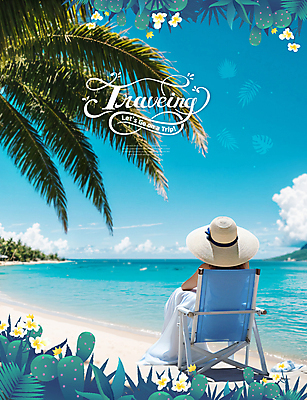 전신 PSD 편집이미지 모자 여자 바다 섬 해외여행 의자 열대 한명 앉기 성인 해변 여름 파란색 야자수 의료성형뷰티 성인여자한명만 이미지편집 나무 1 해외 잡화 계절 컬러 여행 가구 모션 사람 여자한명만 성인여자만 파일형식
