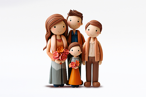 PSD 편집이미지 여자 남자 어린이 가족 청소년 엄마 들기 소녀 여러명 성인 아빠 클레이아트 이미지편집 다수 관계 모션 사람 공예 점토 파일형식