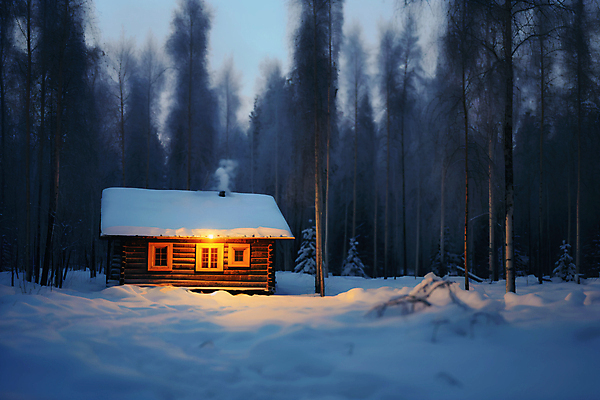 JPG 나무 편집이미지 백그라운드 사람없음 눈 야간 숲 산장 별장 겨울풍경 눈덮임 편집실사 AI포토 AI콘텐츠 자연요소 식물 컨셉 겨울 날씨 주택 풍경 CG 파일형식