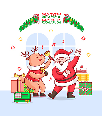 전신 캐릭터 노년 남자 크리스마스 겨울 음표 일러스트 탁자 선물 한명 선물상자 산타클로스 케이크 눈감음 루돌프 춤 풀 즐거움 라디오 징글벨 노인남자한명만 국내일러스트 일러캐릭터 AI파일 식물 1 기호 계절 기념일 감정 음악 가구 모션 문화예술 사슴 디저트 사람 성인 전자제품 상자 종 남자한명만 노인남자만 파일형식 벡터