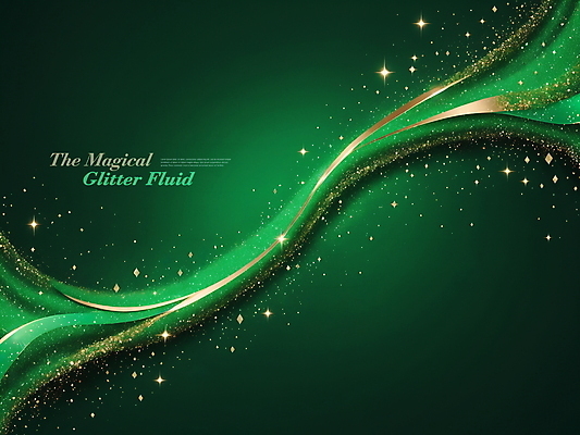 PSD 편집이미지 백그라운드 곡선 프레임 사람없음 초록색 반짝임 흐름 금색 디지털합성 웨이브 부드러움 편집소스 이미지편집 선 컬러 컨셉 모션 감각 파일형식