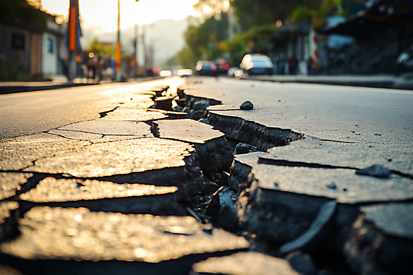 JPG 편집이미지 도로 사람없음 야외 구멍 고속도로 균열 위험 땅 사건 디지털합성 재해 붕괴 지반침하 무너짐 편집실사 AI포토 AI콘텐츠 길 컨셉 교통시설 모션 자연재해 CG 파일형식