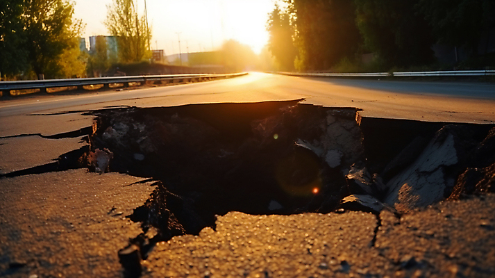 JPG 편집이미지 도로 사람없음 야외 구멍 고속도로 균열 위험 땅 사건 디지털합성 재해 붕괴 지반침하 무너짐 편집실사 AI포토 AI콘텐츠 길 컨셉 교통시설 모션 자연재해 CG 파일형식