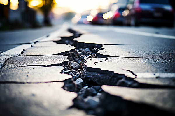 JPG 편집이미지 도로 사람없음 야외 구멍 고속도로 균열 위험 땅 사건 디지털합성 재해 붕괴 지반침하 무너짐 편집실사 AI포토 AI콘텐츠 길 컨셉 교통시설 모션 자연재해 CG 파일형식