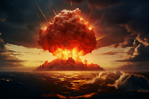 JPG 구름 편집이미지 하늘 풍경 사람없음 연기 폭발 전쟁 핵 핵폭탄 편집실사 AI컴퓨터그래픽 AI콘텐츠 자연요소 폭탄 CG 파일형식