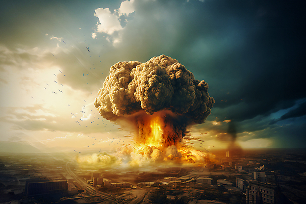 JPG 구름 편집이미지 하늘 풍경 사람없음 연기 폭발 전쟁 핵 핵폭탄 편집실사 AI컴퓨터그래픽 AI콘텐츠 자연요소 폭탄 CG 파일형식