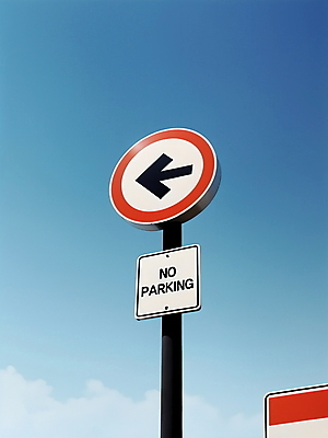 PSD 편집이미지 화살표 교통 하늘 사람없음 표지판 방향 디지털합성 도로표지판 주차금지 편집소스 이미지편집 도로 알림판 금지 파일형식